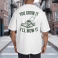 You Grow It I'Ll Mow Lawn Mower Dad Dad Gardening Big And Tall Men's T-Shirt Back Print