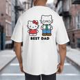 Hello Kitty Best Dad Fathers Day Small Big And Tall Men's T-Shirt Back Print