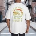 Here-Fishy Fishing Boy Large Mouth Bass Dad Big And Tall Men's T-Shirt Back Print