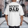 Hockey Dad Don't Puck With Me Big And Tall Men's T-Shirt Back Print