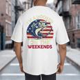I'm Hooker On The Weekends Dirty Bass Dad Fishing Big And Tall Men's T-Shirt Back Print