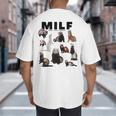 MILF Man I Love Ferrets Ferret Mom Dad Ferret Owner Big And Tall Men's T-Shirt Back Print