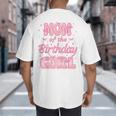 Mom And Dad Of The Birthday Girl Coquette Family Matching Big And Tall Men's T-Shirt Back Print