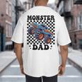 Monster Truck Dad Family Matching Monster Trucks Birthday Big And Tall Men's T-Shirt Back Print