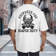 New Dad Prepared For Diaper Duty Big And Tall Men's T-Shirt Back Print