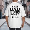 Peanuts This Dad Needs A Nap Big And Tall Men's T-Shirt Back Print
