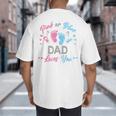 Pink Or Blue Dad Loves You Gender Reveal Big And Tall Men's T-Shirt Back Print