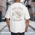 Reel Cool Great Grandpa Step Dad Fishing Father Day Big And Tall Men's T-Shirt Back Print