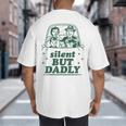 Silent But Dadly Father's Day Fart Dad Farting Vintage Big And Tall Men's T-Shirt Back Print