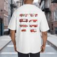 Toddler Boy Types Of FireTruck Firefighter Baby Dad Fireman Big And Tall Men's T-Shirt Back Print