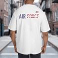 US Flag Proud Air Force Dad Big And Tall Men's T-Shirt Back Print