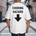 Viral And Internet Meme Crude Gag Apparel Choking Hazard Adult Dad Joke Big And Tall Men's T-Shirt Back Print Viral And Internet Meme Crude Gag Apparel Choking Hazard Adult Dad Joke Big And Tall Men's T-Shirt Back Print
