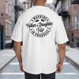 Warning Father Daughter Trip In Progress Trip With Dad Big And Tall Men's T-Shirt Back Print