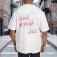 Winter Onederland 1st Birthday Theme Dad Of Birthday Girl Big And Tall Men's T-Shirt Back Print Winter Onederland 1st Birthday Theme Dad Of Birthday Girl Big And Tall Men's T-Shirt Back Print