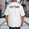 Worlds Best Cat Dad Ever Vintage Cat Dad Father Day Men Big And Tall Men's T-Shirt Back Print