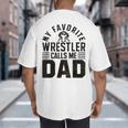 Wrestler Daddy Wrestling Dad Big And Tall Men's T-Shirt Back Print