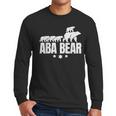 Aba Bear For Jewish Dad With Four Kids On Father's Day Men Long Sleeve T-Shirt Aba Bear For Jewish Dad With Four Kids On Father's Day Men Long Sleeve T-Shirt