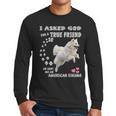 American Eskimo Dog Mom Eskie Dad Art Eskie Lover Quote Men Long Sleeve T-Shirt