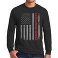 American Flag Cheer Dad Vintage Patriotic Father Cheerleader Men Long Sleeve T-Shirt