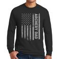 Archery Dad America US Flag Patriot Vintage Archer Men Long Sleeve T-Shirt