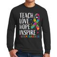 Autism Awareness Ribbon Mom Dad Kids Autistic Support Autism Men Long Sleeve T-Shirt Autism Awareness Ribbon Mom Dad Kids Autistic Support Autism Men Long Sleeve T-Shirt