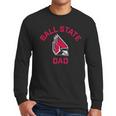Ball State University Cardinals Arched Dad Men Long Sleeve T-Shirt