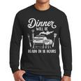 Bbq Men Smoking Meat Smoker Grilling Barbecue Dad Men Long Sleeve T-Shirt