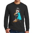 Bernedoodle I Love Dad Tattoo Apparel Dog Dad Dads Men Long Sleeve T-Shirt