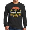 Best Cat Dad Ever Retro Style Cats Lover Men Long Sleeve T-Shirt