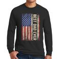 Best Dad Ever US American Flag For Father's Day Men Men Long Sleeve T-Shirt