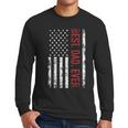 Best Dad Ever US American Flag Gift For Father's Day Short Sleeve Men Long Sleeve T-Shirt