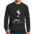 Boss Tuxedo Cat Lovers Tee Shirt For Mom Dad Men Long Sleeve T-Shirt