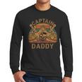 Captain Daddy Pirate Jolly Roger Flag Dad Halloween Men Long Sleeve T-Shirt