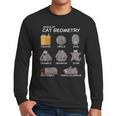Cat Geometry Math Cat For Cat Dad Cat Mom Kids Men Long Sleeve T-Shirt