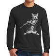 Cat Playing The Clarinet For Cat Lover Cat Mom Cat Dad Men Long Sleeve T-Shirt
