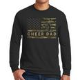 Cheer Dad Camo American Flag Cheerleader Supporter Men Long Sleeve T-Shirt