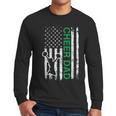 Cheer Dad Flag Green Cheerleading Men Long Sleeve T-Shirt