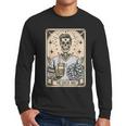 Cheer Dad Tarot Card Skeleton Cheerleading Fathers Day Men Long Sleeve T-Shirt