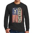 Cheerleader Dad Cheer Dad American US Flag Father Team Men Long Sleeve T-Shirt