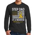 Childhood Cancer Survivor Support Step Dad Of A Warrior Men Long Sleeve T-Shirt