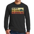 Cool Garbage Man Art For Men Dad Father Garbage Dump Truck Men Long Sleeve T-Shirt