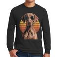 Cool Retro Vizsla Dog Mom Dad Vintage Pet Lovers Men Long Sleeve T-Shirt