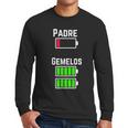 Cufflinks Battery Filled Tired Dad Low Battery Charge Men Long Sleeve T-Shirt