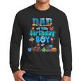 Dad Of The Birthday Boy Aquarium Sea Animals Matching Men Long Sleeve T-Shirt