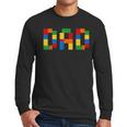 Dad Of The Birthday Boy Building Blocks Bricks Builder Men Long Sleeve T-Shirt