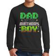 Dad Of The Birthday Boy Family Gaming Pixel Birthday Party Men Long Sleeve T-Shirt