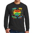 Dad Of The Birthday Boy Shirt Father Superhero Comic Party Men Long Sleeve T-Shirt