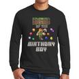 Dad Of The Birthday Boy Video Gamer Pixel Number Men Long Sleeve T-Shirt