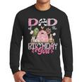Dad Of The Birthday Girl 1St Birthday Pink Cow Farm Men Long Sleeve T-Shirt