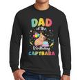 Dad Of The Birthday Girl Capybara Bday Party Family Men Long Sleeve T-Shirt